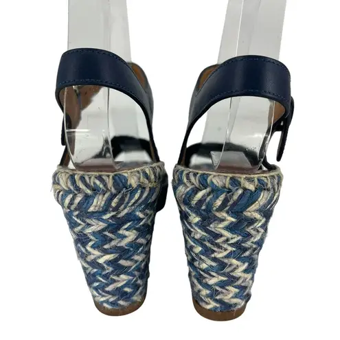 Chloé Chloe Piia Espadrille Logo Wedges in Denim