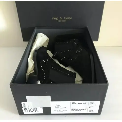 Rag and Bone  WESTIN STUDDED ANKLE BOOTS 36