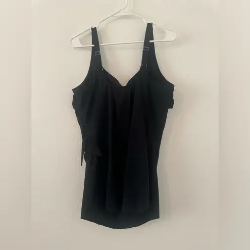 L.L.Bean  Black Side Tie Slimming Sunblocking One Piece Swimsuit NWT Size 22W