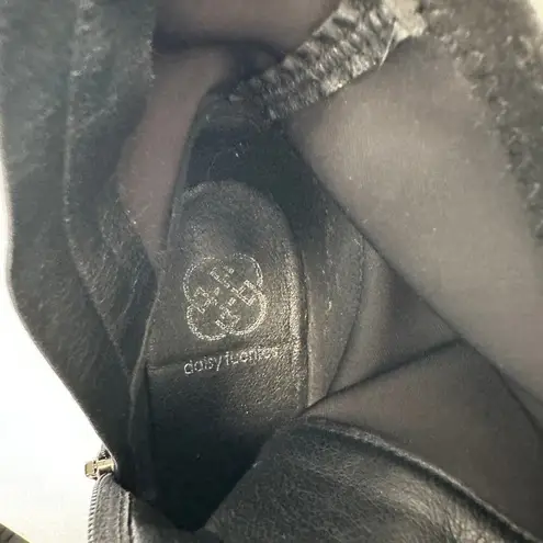 Daisy Fuentes Womens Carita Black Rhinestone High Heel Ankle Boots Size 7.5