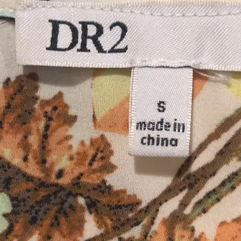 DR2 DANIEL RAINN FLORAL SLEEVELESS LINED CROCHET DETAIL BLOUSE TOP S White