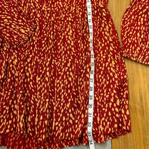 XIX Palms Nairobi Terrace Rust Gold Mini Dress Size Large Red