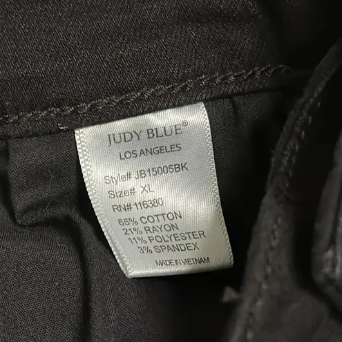 Judy Blue High Rise Distressed Black Stretch Jean Shorts Size XL