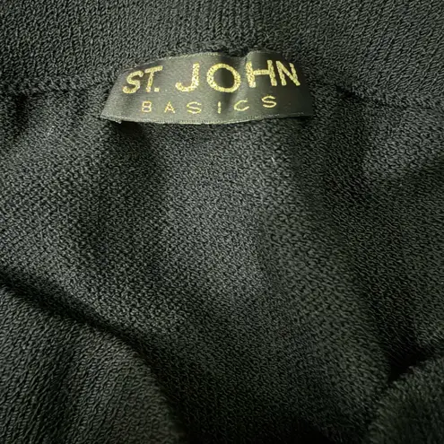 St. John Basics Santana Knit Black Pencil Skirt