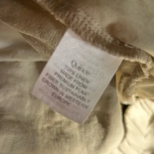 Quince 100% Linen Beige Casual Pull On Pants Size Large Tan