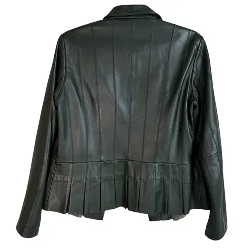 Coldwater Creek Green Leather Jacket
