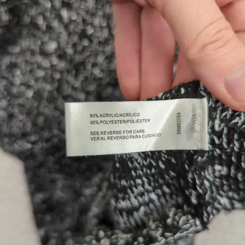 Stitch Fix Madison Lilly Black Open Knit Crewneck Sweater Women's Size Small