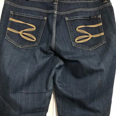 Seven7  medium‎ wash jeans flare style women’s size 14