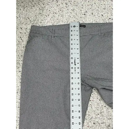 Hilary Radley Womans Pullon Black White Check Stretch Long Pants XL