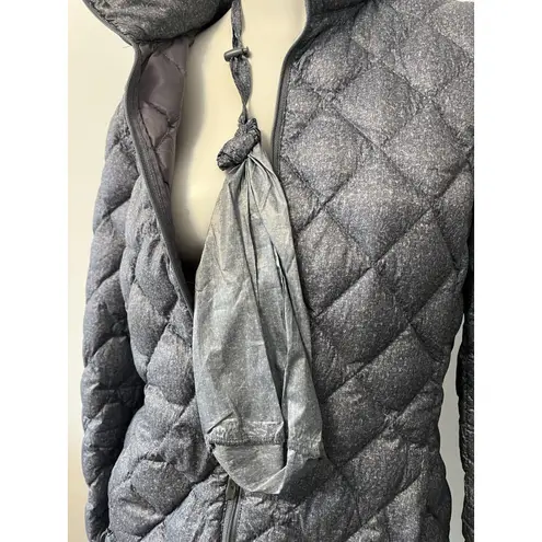 32 Degrees Heat 32 Degrees Womens Down Jacket Size Med Feathe Fill Quilted Silver Blue Mock Neck