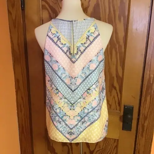 Anthropologie pastel chevron dressy tank top