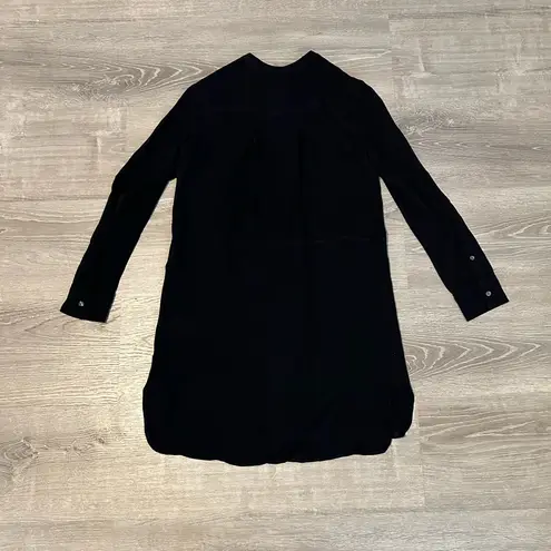 Wilfred  Aritzia Women’s XXS Bossut Silk Long Sleeve Button‎ Down Up Black Dress