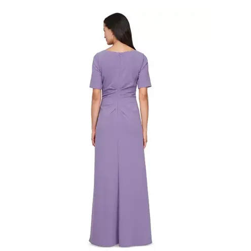 Alex Evenings Petite Lavender Square Neck Ruched Gown Formal Evening Dress 8P