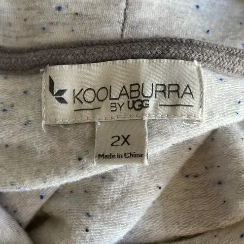 Koolaburra White and Blue Cowl Neck Sweater Size 2X