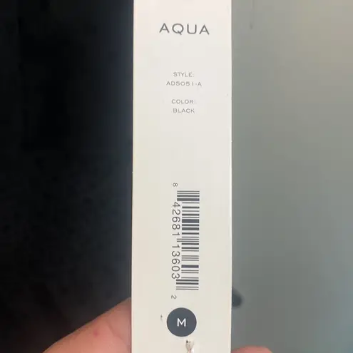 AQUA NWT  Polka Dot Tiered Midi Dress