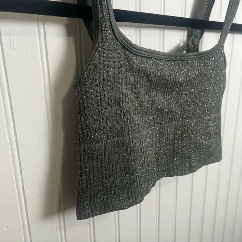 Urban Outfitters UO Out from Under Ribbed sparkle Sport Bra BIN4