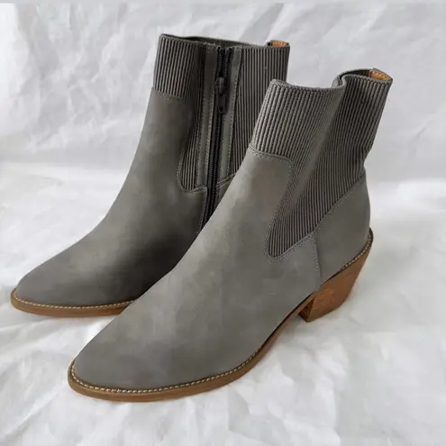 Dolce Vida Gray Pointed Toe Chelsea Booties Size 8.5
