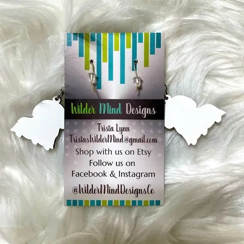 Halloween Dog Ghost Pumpkin Jack O Lantern Dangle Earrings