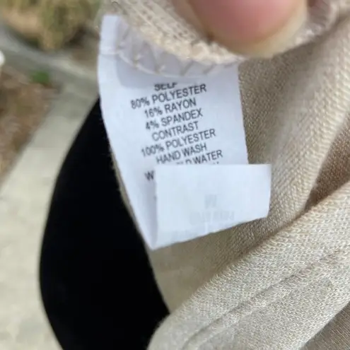 Alya Francesca's Collections Womens Top Size M Taupe Scarf Back Twist Front NEW Size M