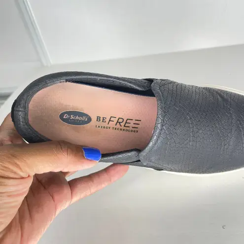 Dr. Scholls Women's Be Free Black Vegan Leather Snake Print Slip On Shoes 7M - Image 7