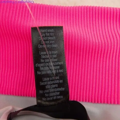 Beach Riot NEW Emmy Bottom In Black Neon Pink Colorblock, XS