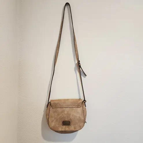 Hayden Harnett Tan Cross Body Bag Handbag Distressed