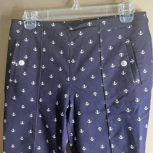 Renuar nautical flat front pant size 4 White