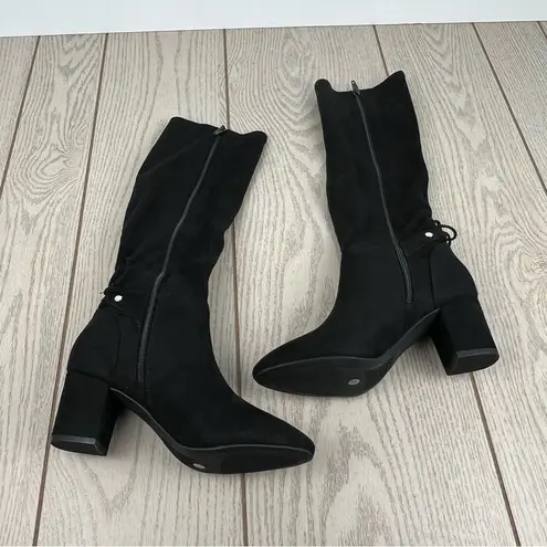 Charter Club Mayviss Pointed-Toe Dress Boots 6M Black Faux Suede $100