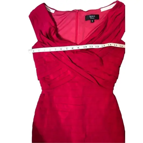 Tadashi Shoji Tadashi Collection Berry Raspberry Flutter Bandage Sweetheart Neck Size M