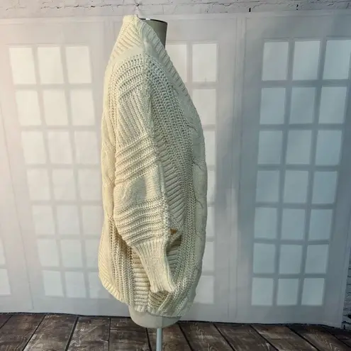 Simply Southern  Cream Cable Knit Cardigan Size Small