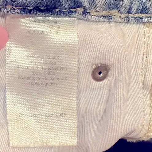 We Wore What HIGH RISE SLIT HEM DENIM LIGHT WASH BLUE JEANS 25