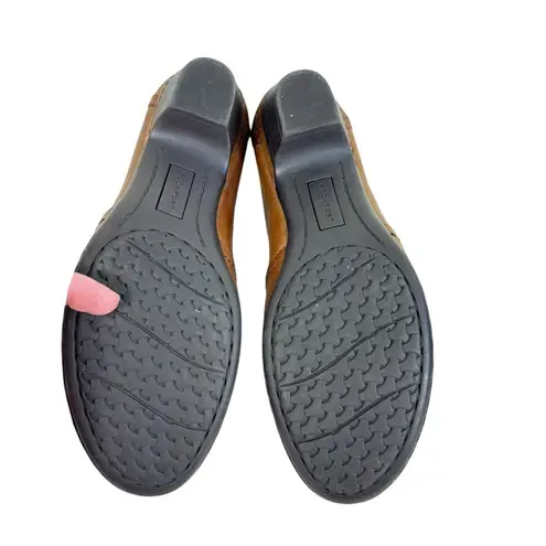 Rockport Cobb Hill Collection Adele Brown Leather Slip On Heeled Booties Size 7