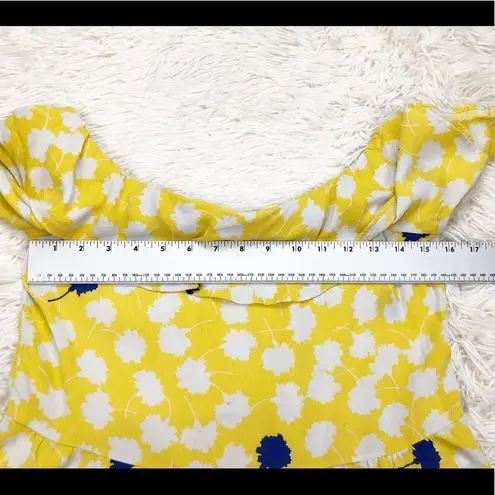 ZARA  yellow off shoulder crop top size medium