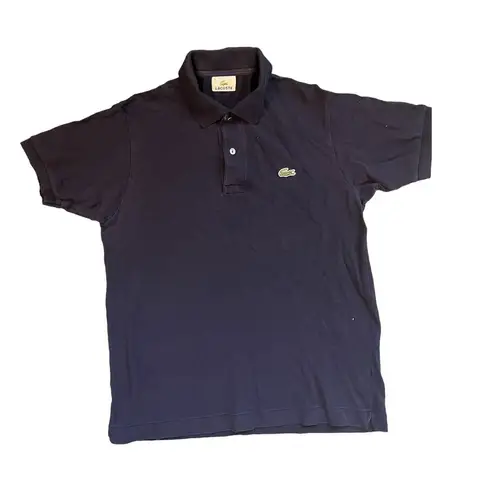 Lacoste Authentic  Navy Blue Polo Women's Short Sleeves Shirt Top