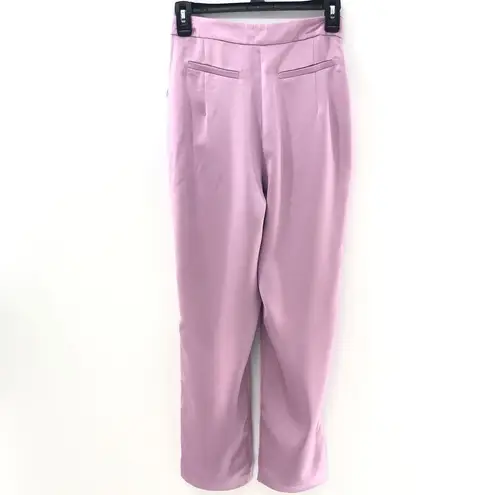 SELMACILEK Pleated High Rise Pant in Lilac Purple Size XS