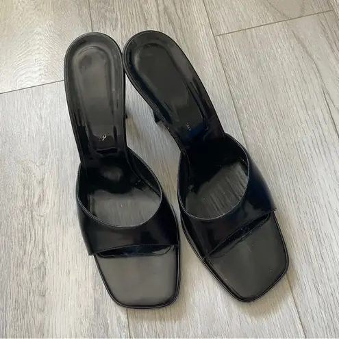 Via Spiga Heels slip on open toed womens Black (size 8.5) chic minimalist party