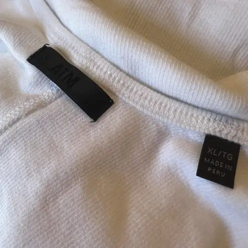 ATM Anthony Thomas Melillo Long Sleeve Bodysuit White XL New