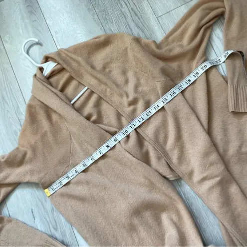 Cashmere Scarf Cardigan wrap open knit womens Tan (small medium) minimalist