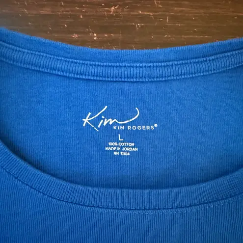 kim rogers Black and Blue 3/4 Sleeve Tshirt