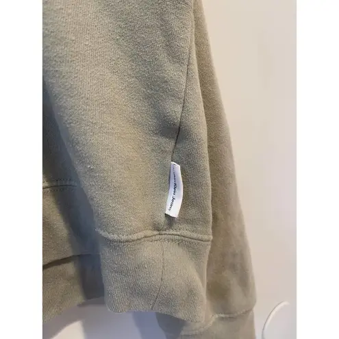 Calvin Klein Jeans  Olive Cropped Hoodie Sweatshirt Top