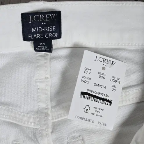 J. Crew Factory Flare crop white jean in signature stretch 25 NWT - Image 4