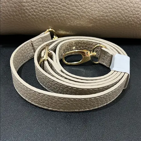 Anna Paola | Italian Leather Satchel w/ Crossbody & Scarf Tan