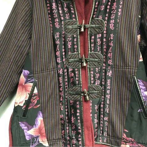 KOOS of course ! L Asian inspired reversible coat with 100% silk overlay Size L