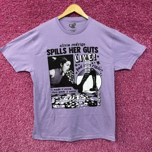 Olivia Rodrigo Spills Her Guts Live Purple T-Shirt XL