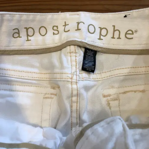 Apostrophe  Straight Leg White Stretch Jeans 6 thumbnail 3