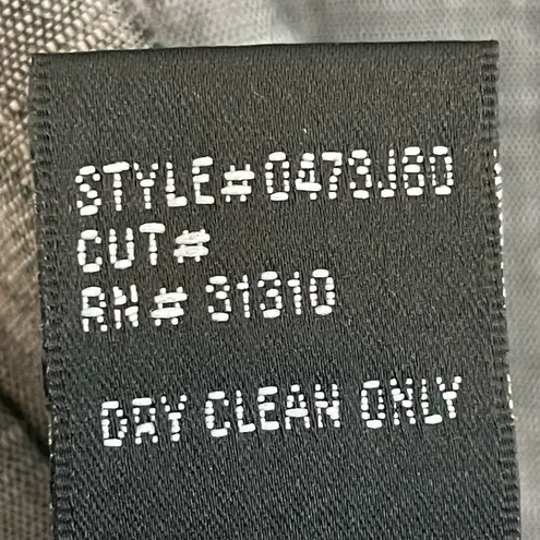 AB Studio Pleated Jacket Women Flared Cropped 3/4 Bell Sleeve Button-Up Feminine Gray 8