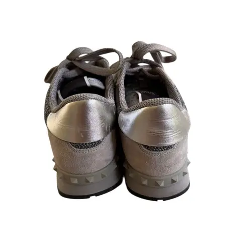 Valentino Garavani Rockrunner sneakers in camouflage suede and mesh grey 38.5