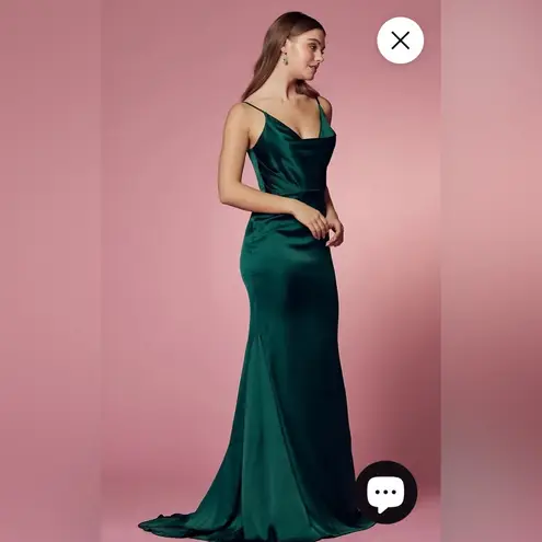 NWT NOX ANABEL Simple Long Classic Dress with Cowl V