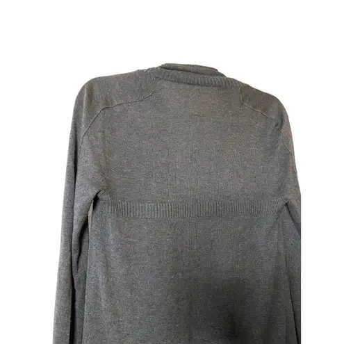 Lululemon ‎ Gray Long Open Asymetrical Cardigan Sweater Sz 8(based on measures)