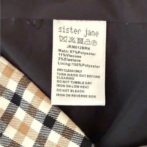 Sister Jane Arthur Oversized Fringe Blazer Neutrals White Tan Beige Black sz Med